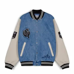 Grimey Abrigo Fire Route Denim Baseball - Blue | Spring 23 Store