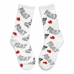 Grimey Calcetines Back At You - White | Fw23 Clearance