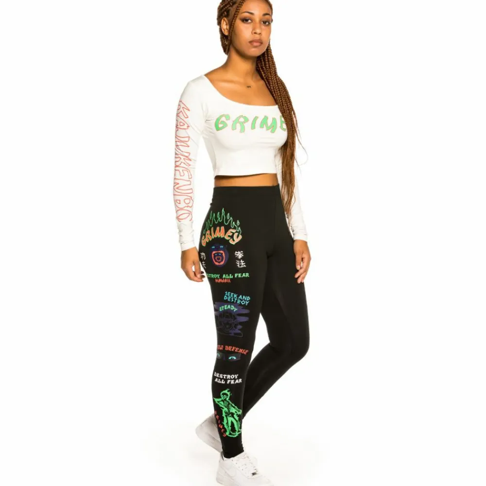 Grimey Camiseta Corta De Chica "Destroy All Fear" Ls - White | Fall 21 Shop