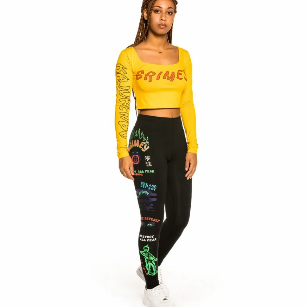 Grimey Camiseta Corta De Chica "Destroy All Fear" Ls - Yellow | Fall 21 New