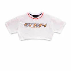 Grimey Camiseta Chica Acknowledge Piping Crop Top Ss20 White Flash Sale