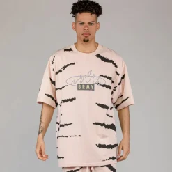 Grimey Camiseta Cloven Tongues All Over Print Oversized - Cream | Summer 23 New