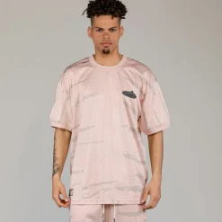 Grimey Camiseta Cloven Tongues All Over Print Mesh - Cream | Summer 23 Sale