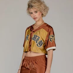 Grimey Camiseta Fire Route Girl Satin - Brown | Spring 23 New