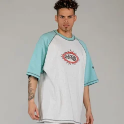 Grimey Camiseta Fire Route Bicolor Oversized - Blue | Spring 23 Shop