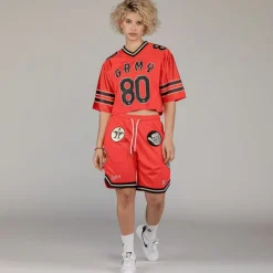 Grimey Camiseta The Clout Mesh Crop Girl - Red | Spring 23 Shop
