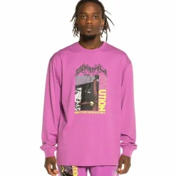 Grimey Camiseta Manga Larga "Liveution Magic 4 Resistance" Ls - Purple | Spring 21 Flash Sale