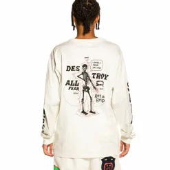 Grimey Camiseta Manga Larga "Destroy All Fear" - White | Fall 21 Shop