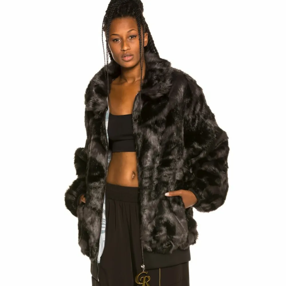 Grimey Chaqueta Bomber Chica Alienation Fur Fw19 Black Store