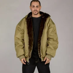 Grimey Chaqueta Bomber Lost Boys Reversible Fur - Brown | Winter 22 Sale