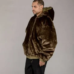 Grimey Chaqueta Bomber Lost Boys Reversible Fur - Brown | Winter 22 Sale