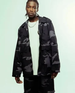 Grimey Chaqueta All Over Print Tusker Temple - Black | Fw23 Flash Sale