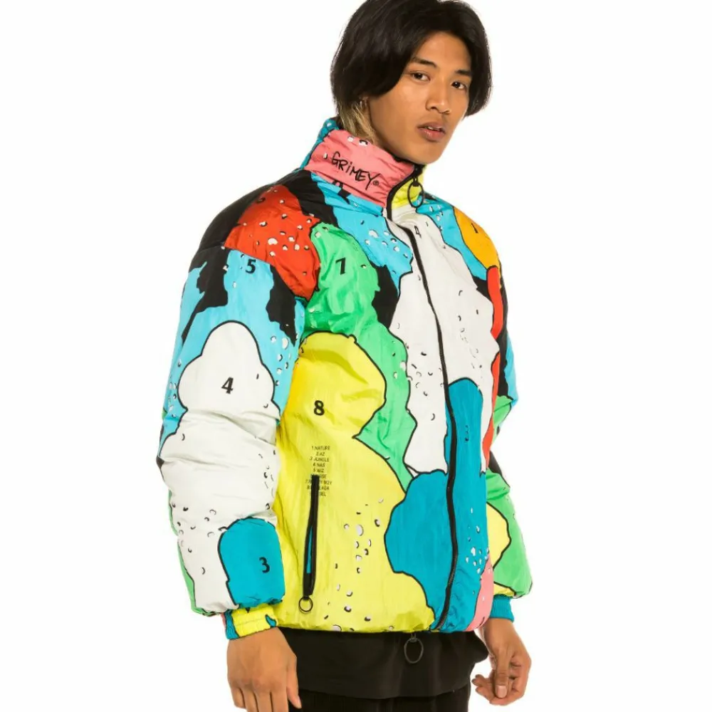 Grimey Chaqueta Puffy Reversible "Gem Cutting" - Blue | Fall 21 Online