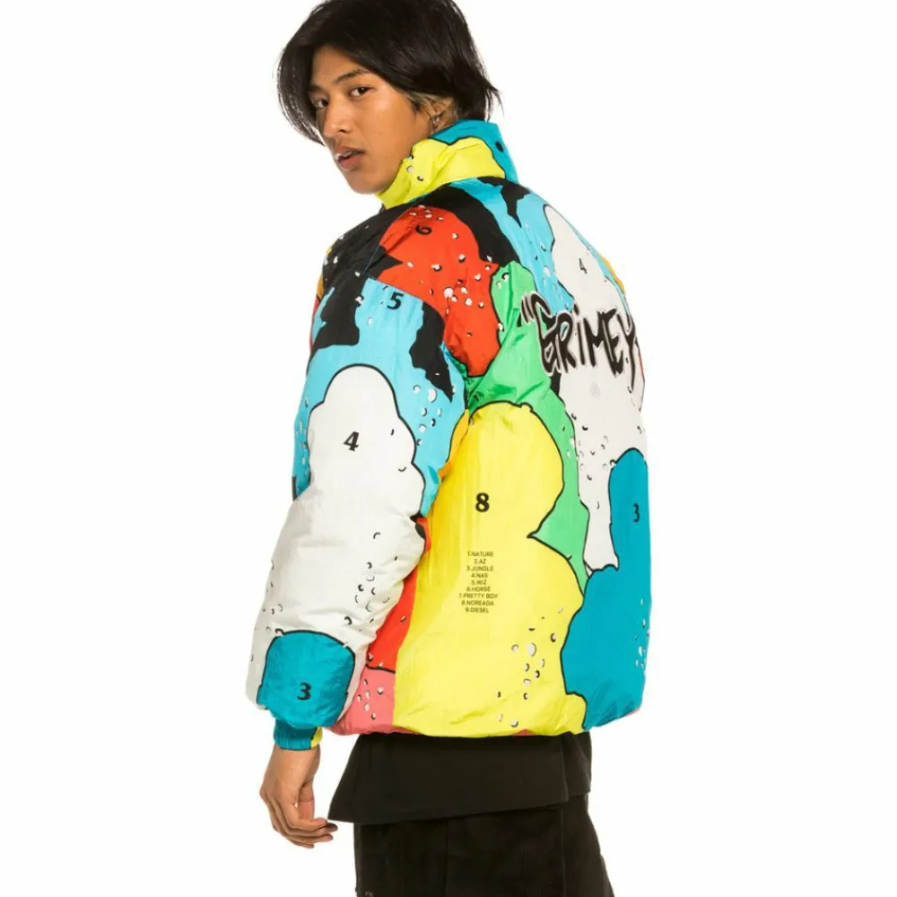 Grimey Chaqueta Puffy Reversible "Gem Cutting" - Blue/Multi | Fall 21 Best Sale