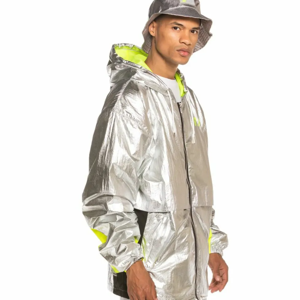 Grimey Chubasquero Planete Noire Fw19 Silver Best Sale