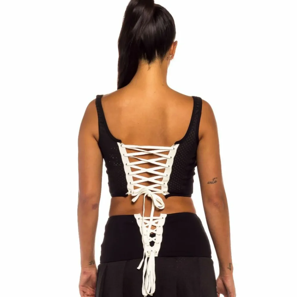 Grimey Falda De Chica "Jungle Punch" Mesh Pleated - Black | Spring 22 Outlet