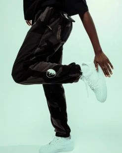 Grimey Back At You All Over Print Polar Fleece Track Pants - Black Store