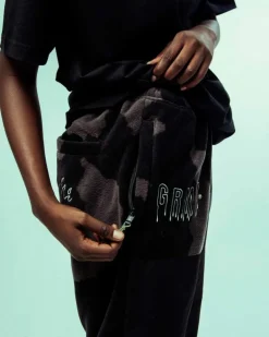 Grimey Back At You All Over Print Polar Fleece Track Pants - Black Store