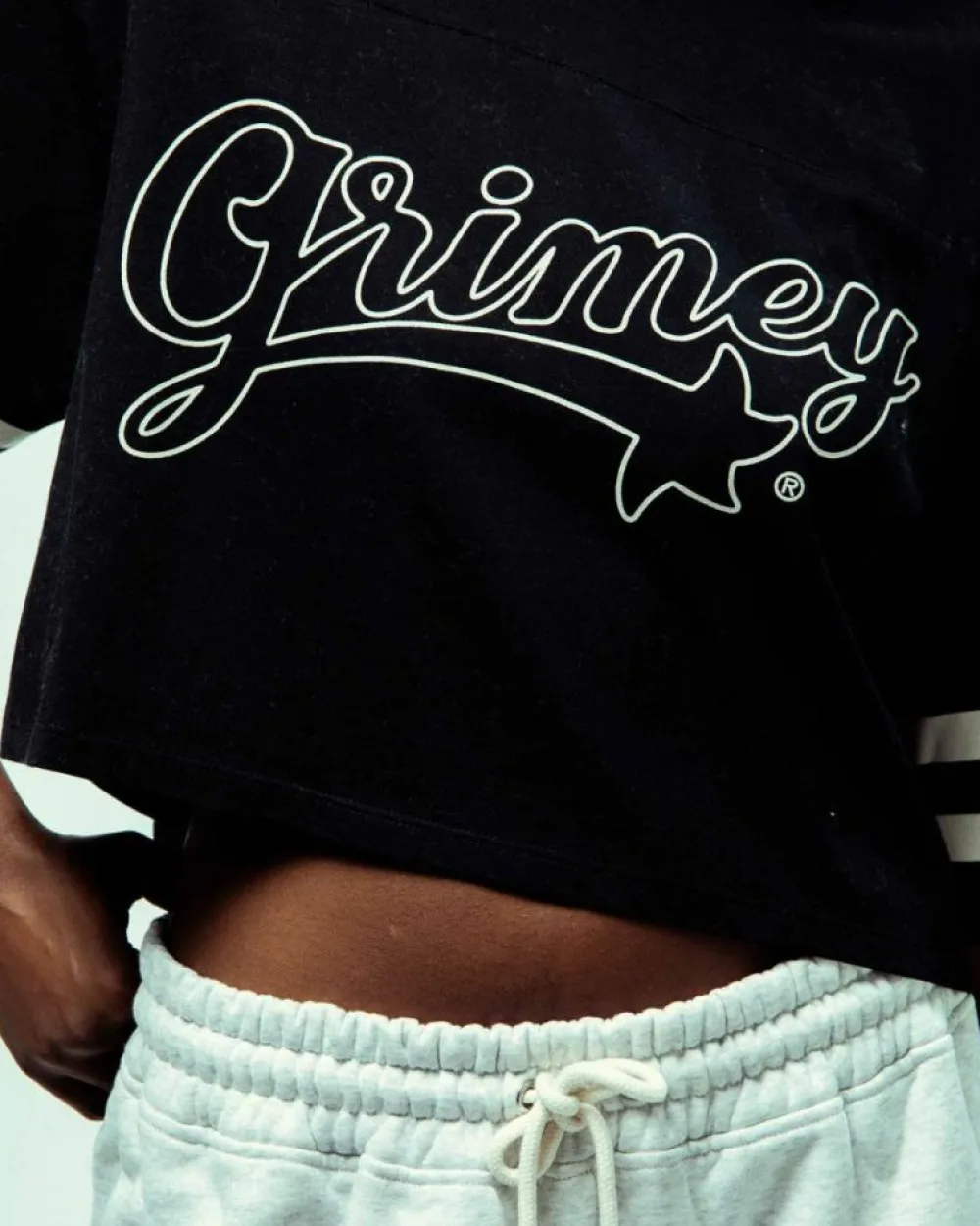 Grimey Madrid Girl Crop Football Jersey - Black | Fw23 Discount