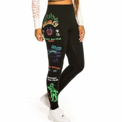 Grimey Leggins De Chica "Destroy All Fear" - Black | Fall 21 Clearance