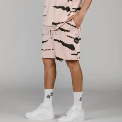 Grimey Pantalon Corto Cloven Tongues All Over Print - Cream | Summer 23 Store