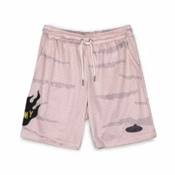 Grimey Pantalon Corto Cloven Tongues All Over Print Mesh - Cream | Summer 23 Store