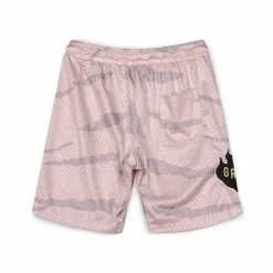 Grimey Pantalon Corto Cloven Tongues All Over Print Mesh - Cream | Summer 23 Store