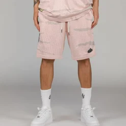 Grimey Pantalon Corto Cloven Tongues All Over Print Mesh - Cream | Summer 23 Store