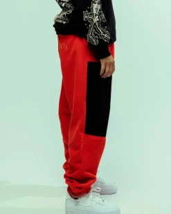 Grimey Pantalon Back At You Polar Fleece - Red | Fw23 Shop
