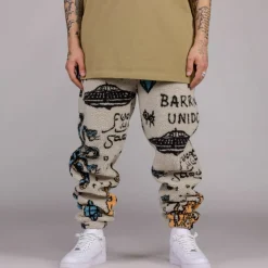Grimey Pantalon Lost Boys All Over Sweatpants - Cream | Winter 22 Hot