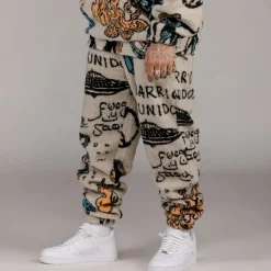 Grimey Pantalon Lost Boys All Over Sweatpants - Cream | Winter 22 Hot