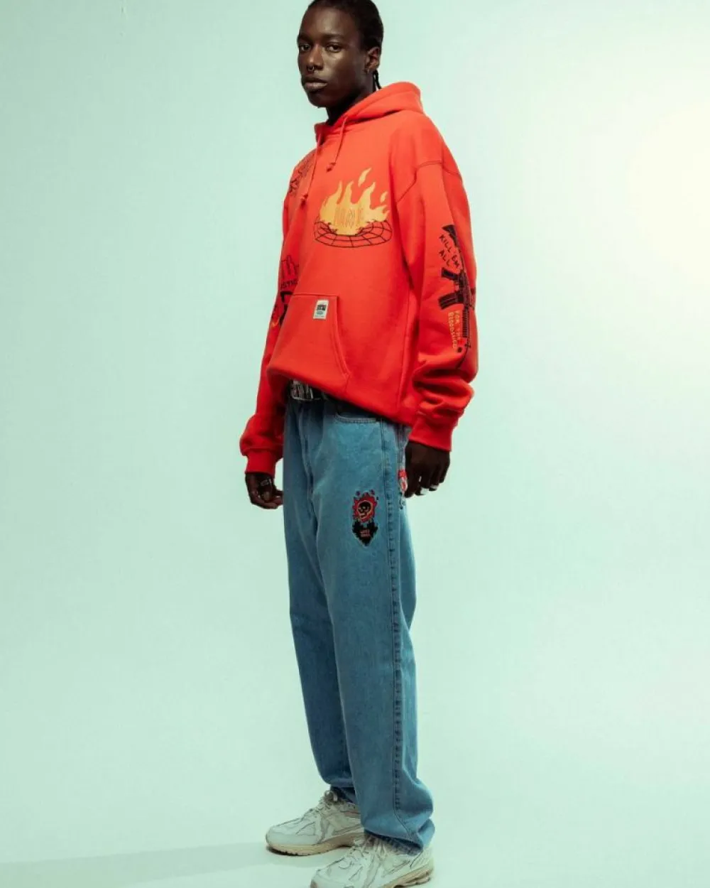 Grimey Pantalon Vaquero The Sweet Burn Regular - Washed Blue | Fw23 Store