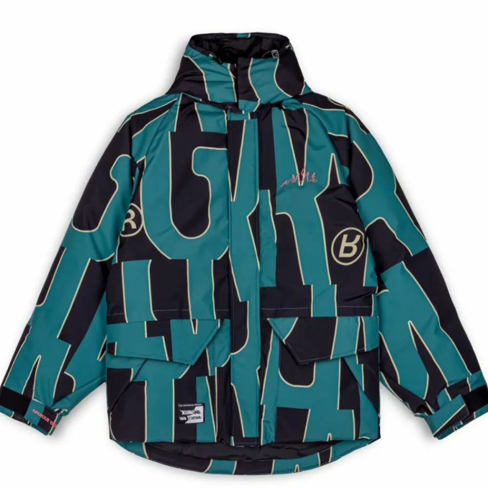 Grimey Parka Snow Fox All Over Print - Blue | Winter 22 Outlet