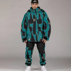 Grimey Parka Snow Fox All Over Print - Blue | Winter 22 Outlet
