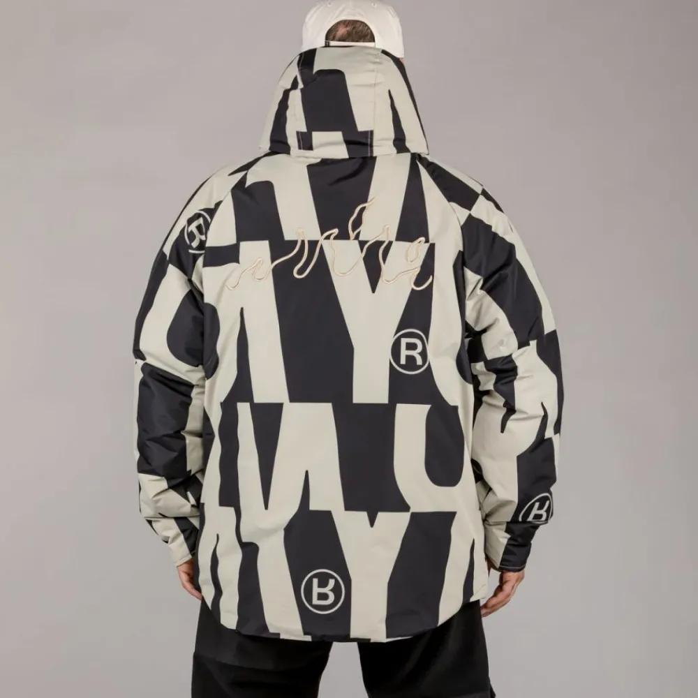 Grimey Parka Snow Fox All Over Print - Black | Winter 22 Clearance