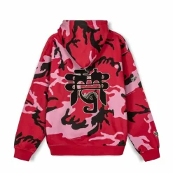 Grimey Sudadera Capucha All Over Print Tusker Temple Vintage - Red | Fw23 Flash Sale