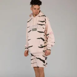 Grimey Sudadera Capucha Cloven Tongues All Over Print Vintage - Cream | Summer 23 Shop