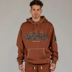 Grimey Sudadera Capucha Fire Route - Brown | Spring 23 Cheap