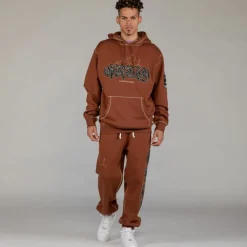Grimey Sudadera Capucha Fire Route - Brown | Spring 23 Cheap