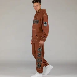 Grimey Sudadera Capucha Fire Route - Brown | Spring 23 Cheap