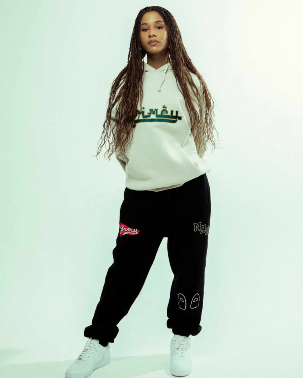 Grimey Sudadera Capucha Nablus Stones Vintage - White | Fw23 Cheap