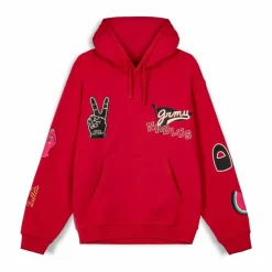 Grimey Sudadera Capucha Nablus Vintage - Dark Red | Fw23 Online