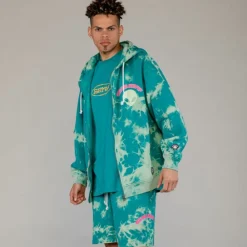 Grimey Sudadera Capucha Ufollow - Bleached Blue | Spring 23 Cheap