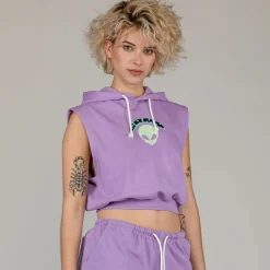 Grimey Sudadera Capucha Ufollow Girl - Lilac | Spring 23 Discount