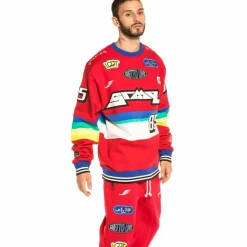 Grimey Sudadera Arch Rival Crewneck Fw20 Red Fashion