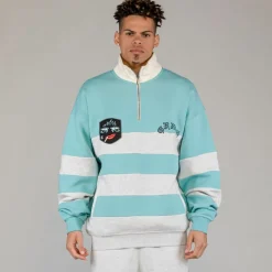 Grimey Sudadera Fire Route High Neck - Blue | Spring 23 Online