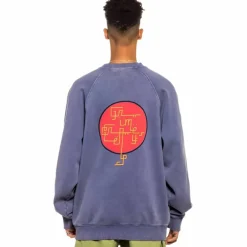 Grimey Sudadera "Glorified" Crewneck - Washed Blue | Spring 22 Shop
