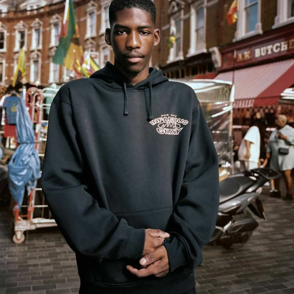 Grimey Sudadera Madrid The Connoisseur Heavyweight - Black | Fw23 Cheap