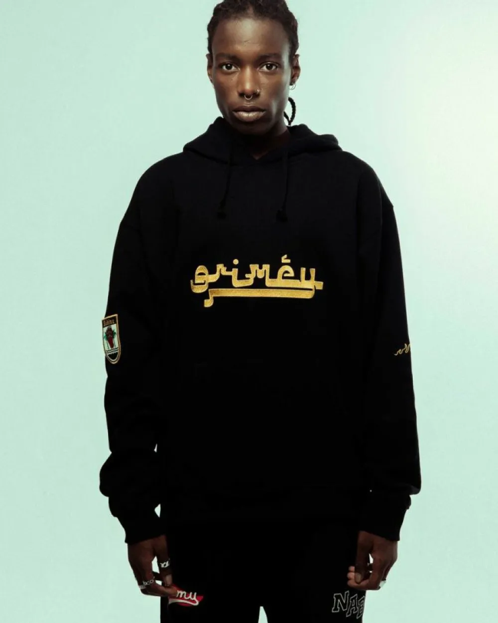 Grimey Sudadera Nablus Stones Vintage - Black | Fw23 Shop