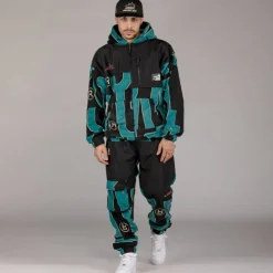 Grimey Sudadera Snow Fox All Over Polar Fleece - Blue | Winter 22 Flash Sale